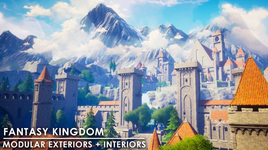 [UE5] Stylized Castle Environment (Fantasy Castle,Modular Gothic Castle, Medieval)