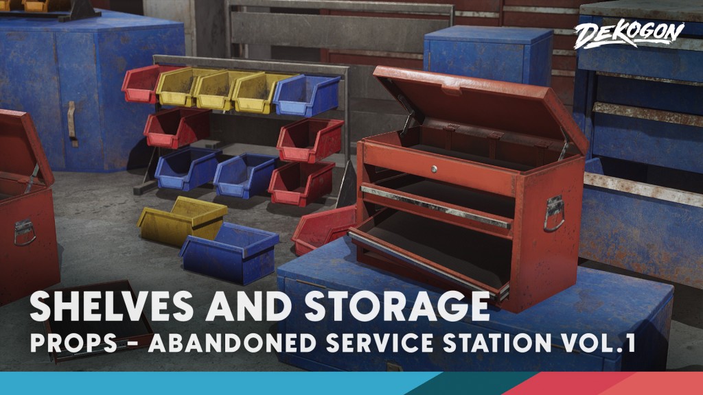[UE5.1] Abandoned Service Garage - VOL.1 - Shelves and Storage