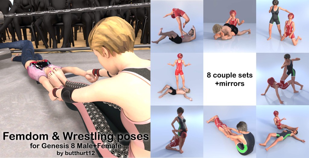 PACK 4: Femdom and Wrestling Poses for G8F/G8M