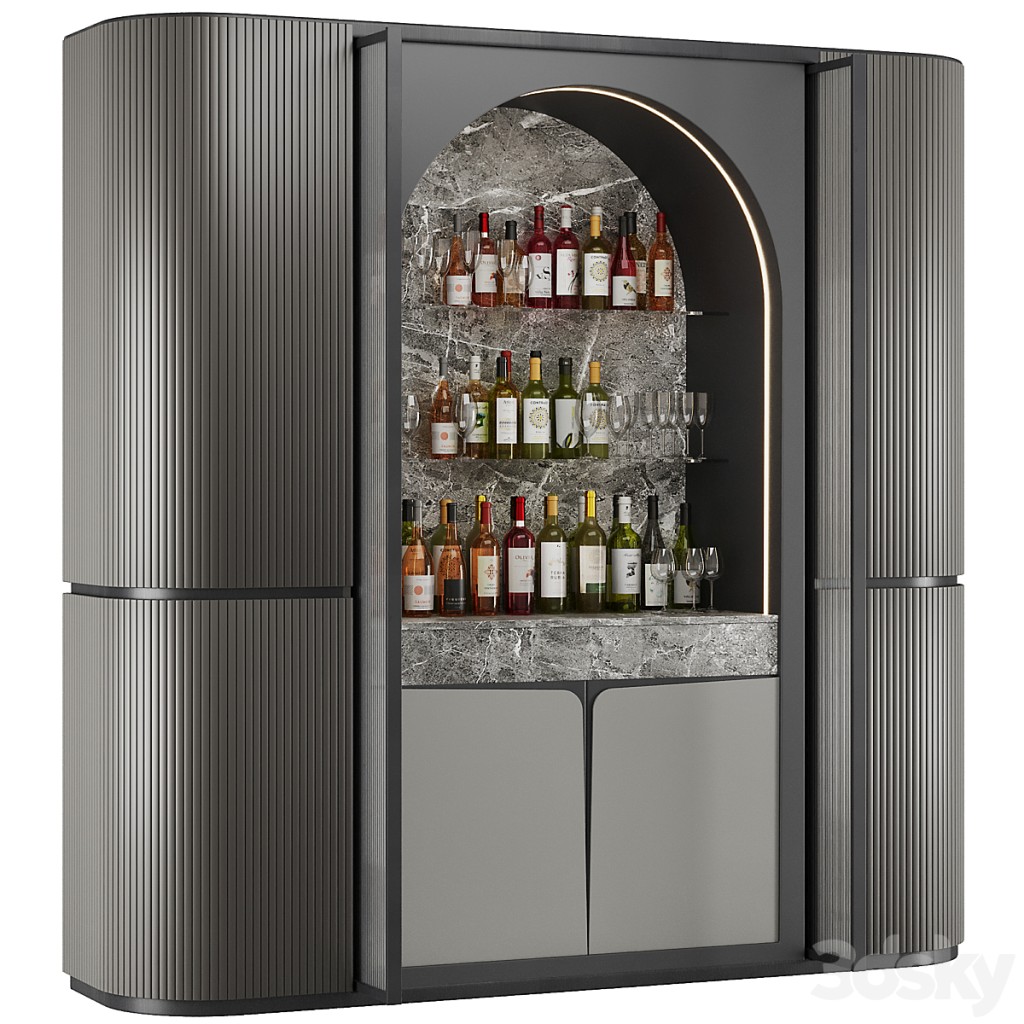 Bar Cabinet Set4