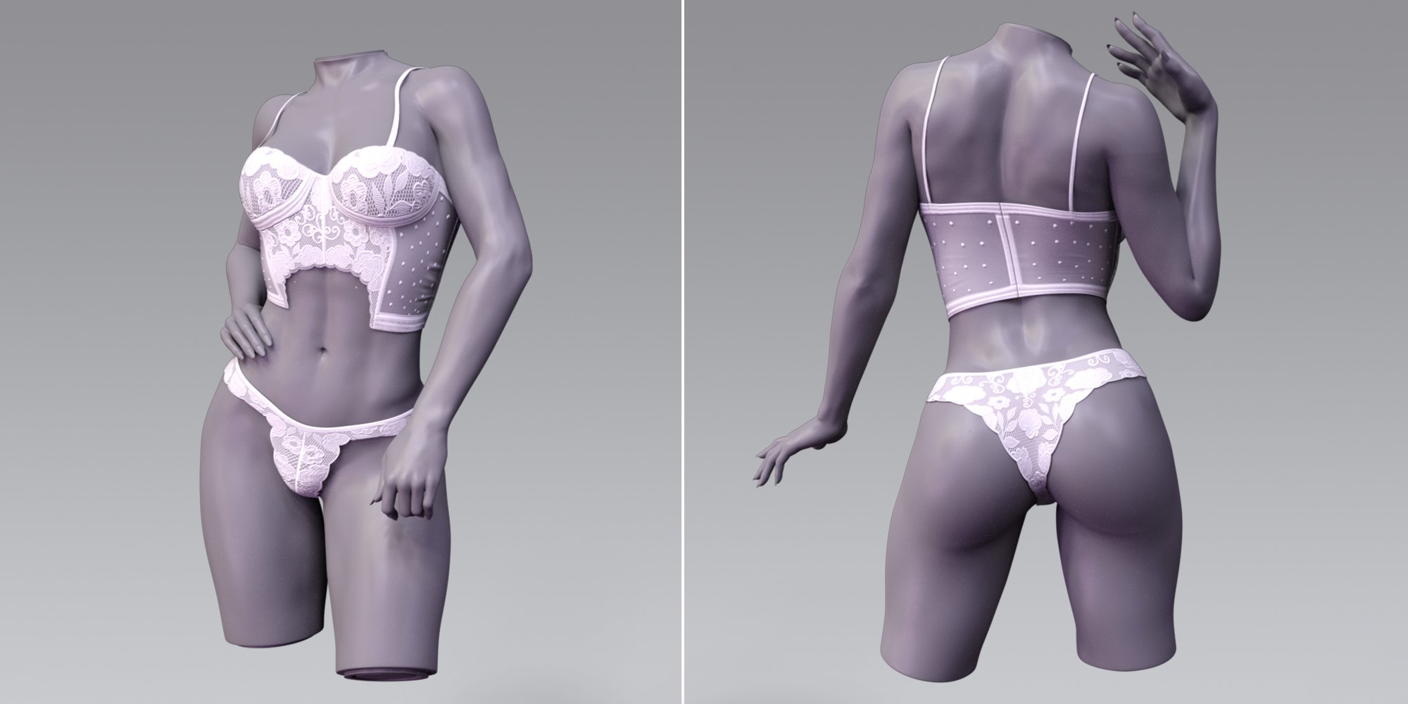 X-Fashion Underwire Lingerie for Genesis 8, 8.1, and 9