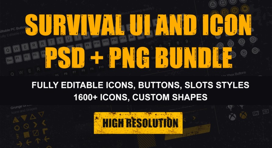 [UE4.26] Survival UI and Icons Bundle