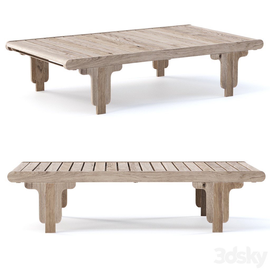 Eva wooden coffee table EV11 by Bpoint Design / Garden coffee table