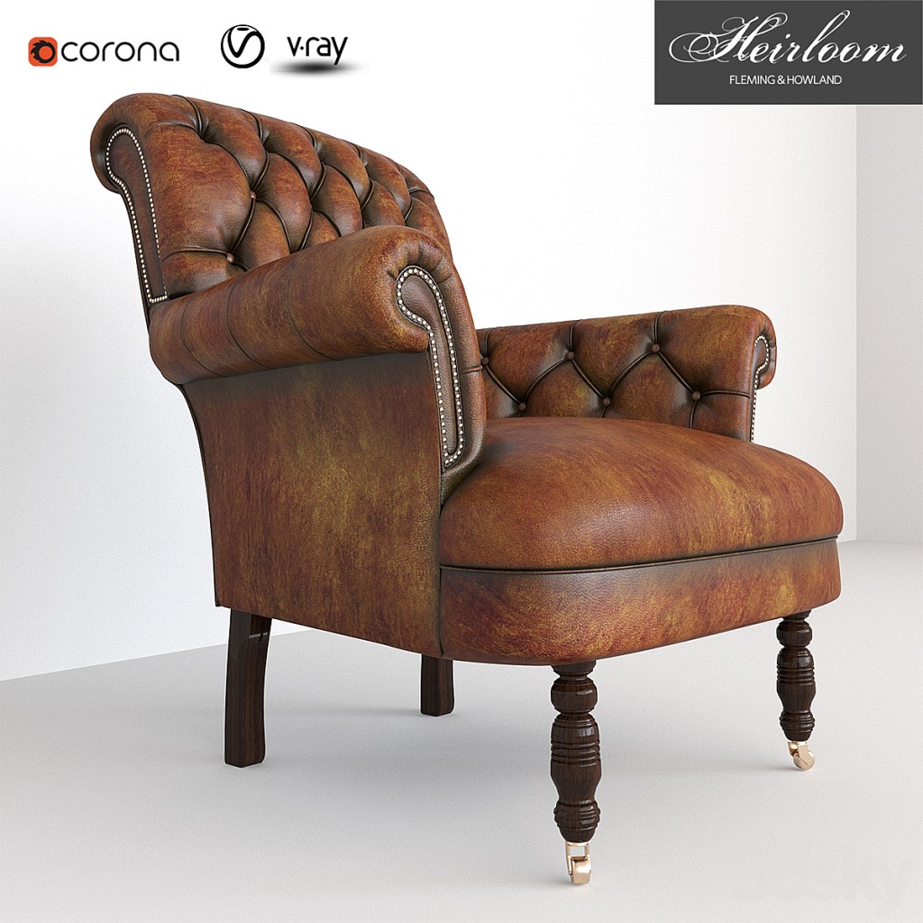 Classic Chesterfield 1 set sofa and footstand