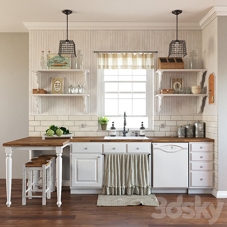 Kitchen in the style of 