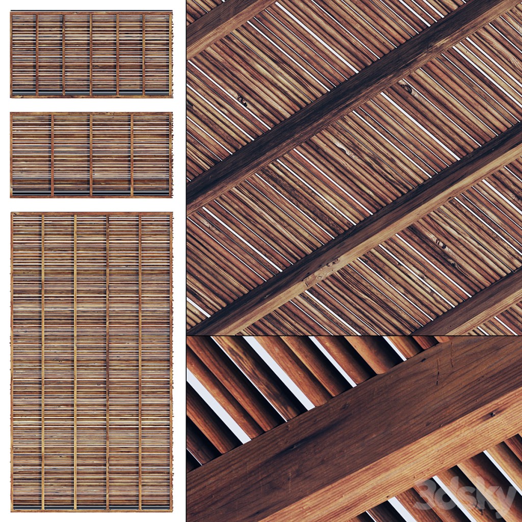 Ceiling thick branch straight n1 / Ceiling of thick straight branches No. 1