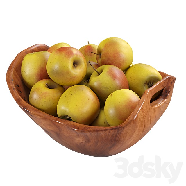 Wooden Apples Bowl n1