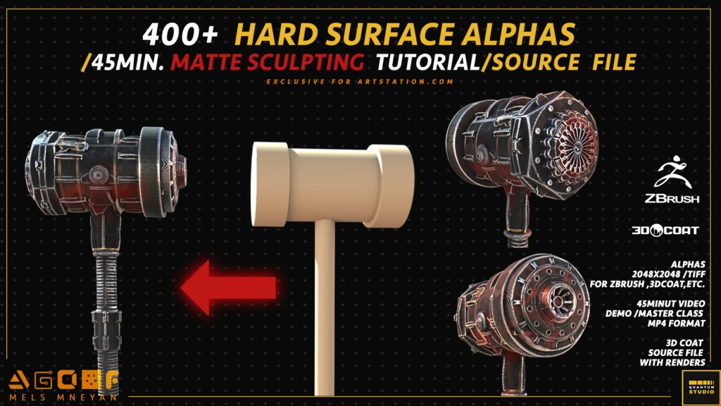 400+ HARD SURFACE ALPHAS