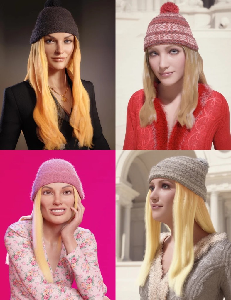 dForce Beanie Hair for Genesis 8 and 8.1 Females