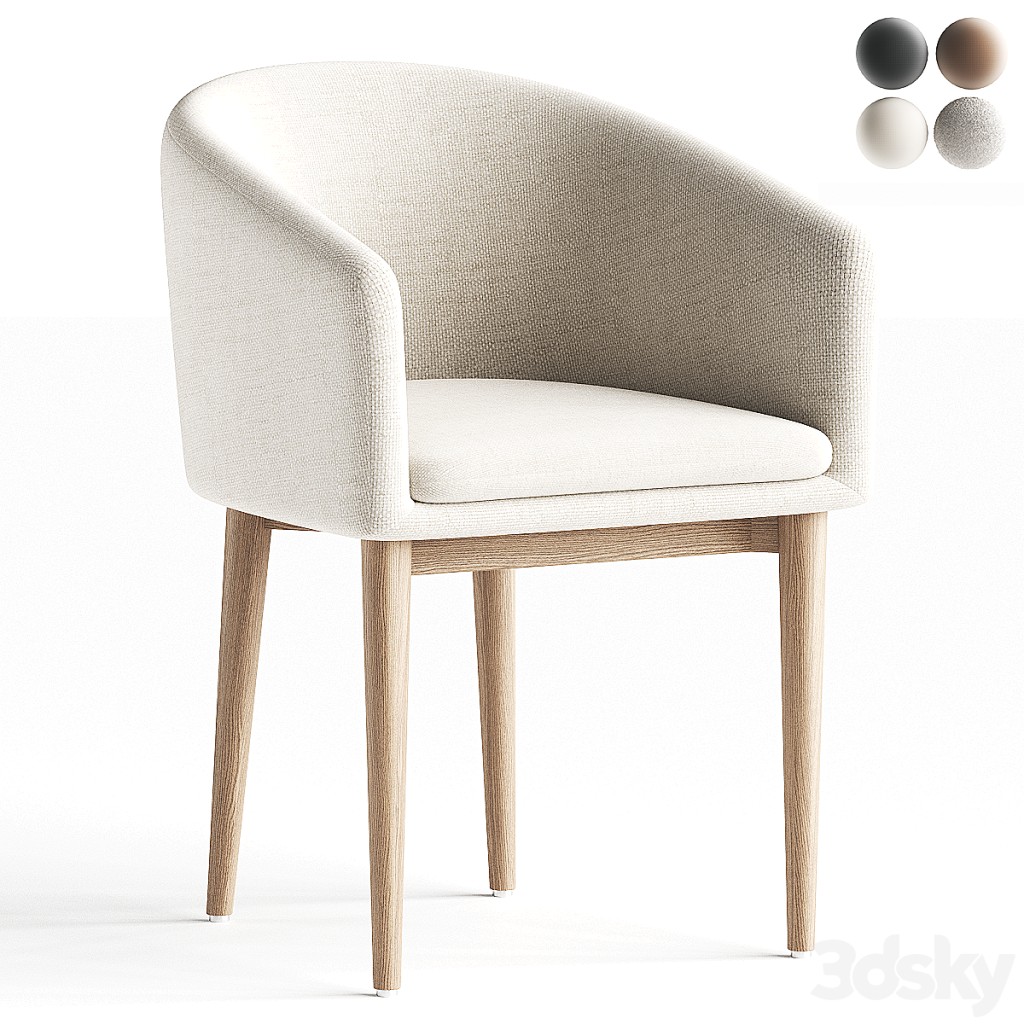 Chair Harlan beige chenille