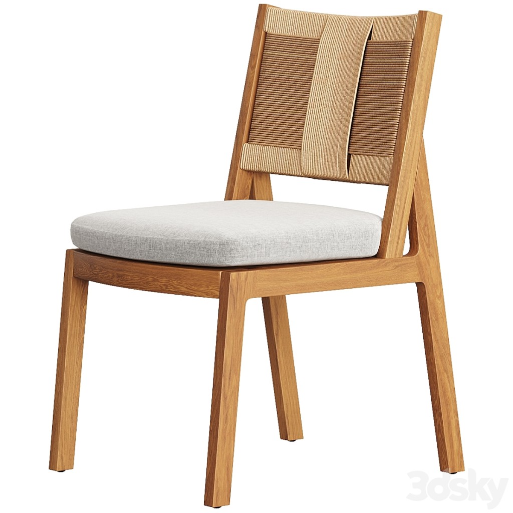 Roc Teak And Rattan Outdoor Dining Chair