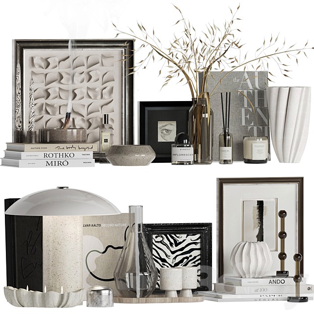 Shelves with decorative set - 22