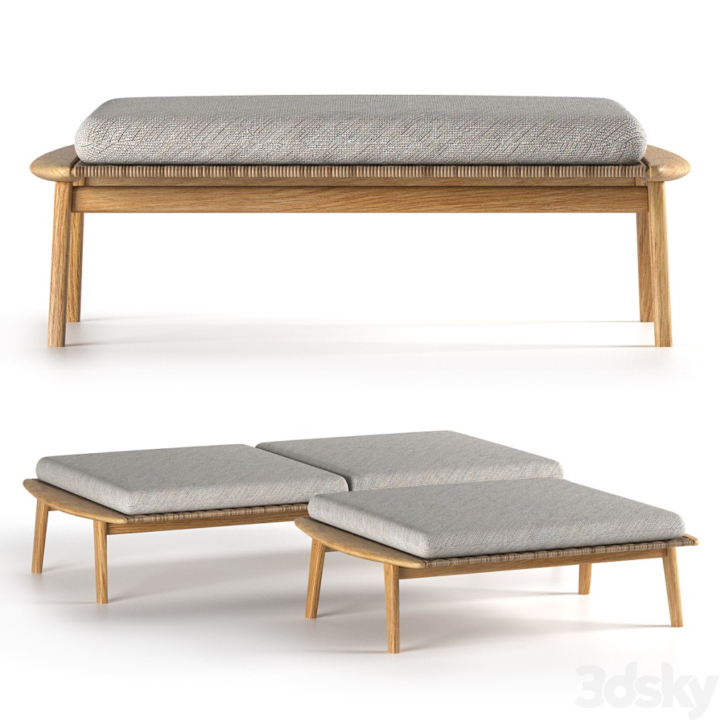 Fynn Outdoor bench by Minotti Italia