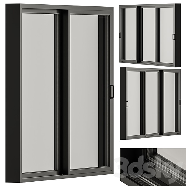 Sliding Metal Window - Windows Set 30