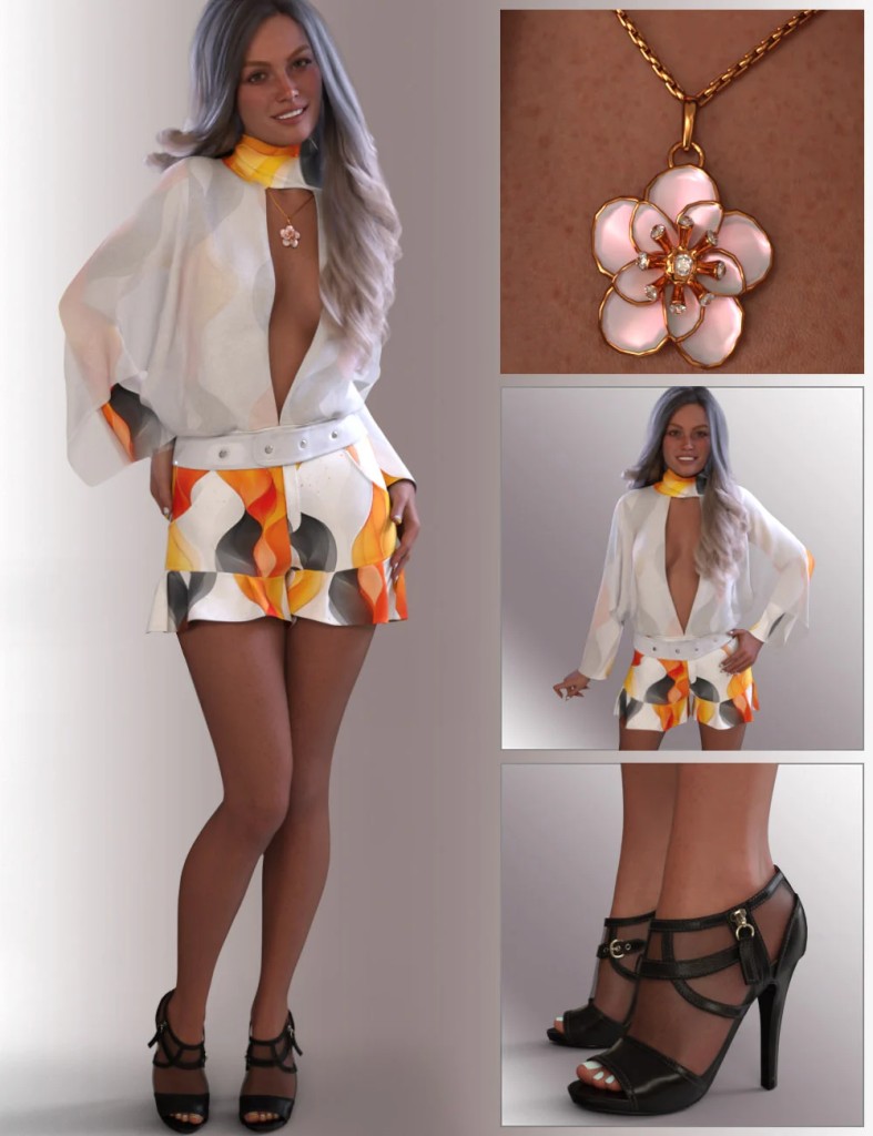 dForce Elivette Outfit for Genesis 9 Feminine