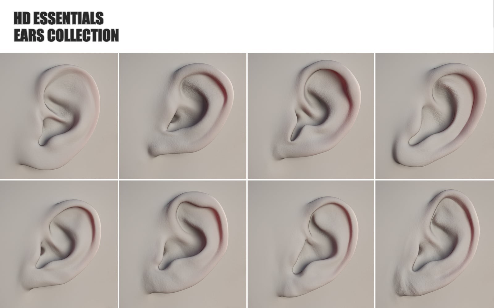 HD Essentials Ears Collection for Genesis 9
