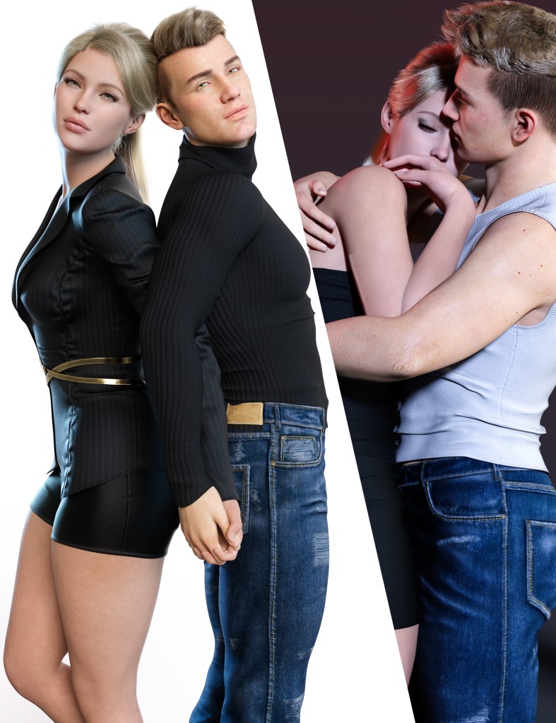 Z Inseparable Couple Poses for Genesis 9 and 8