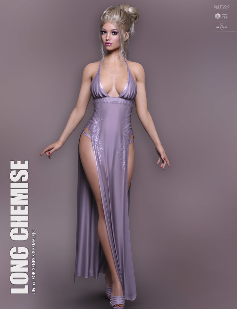 dForce Long Chemise for Genesis 8 Females