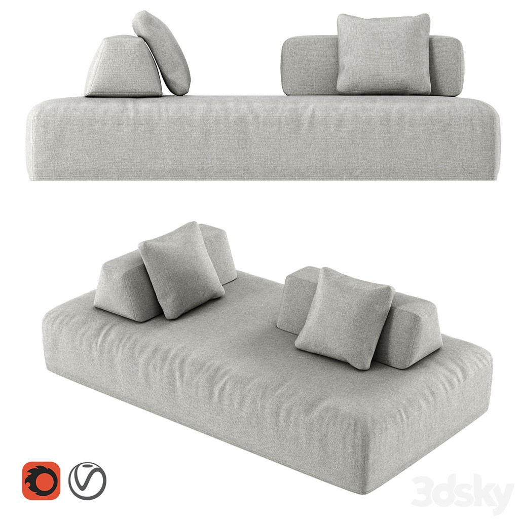 RH Domenico Modular Bench Large