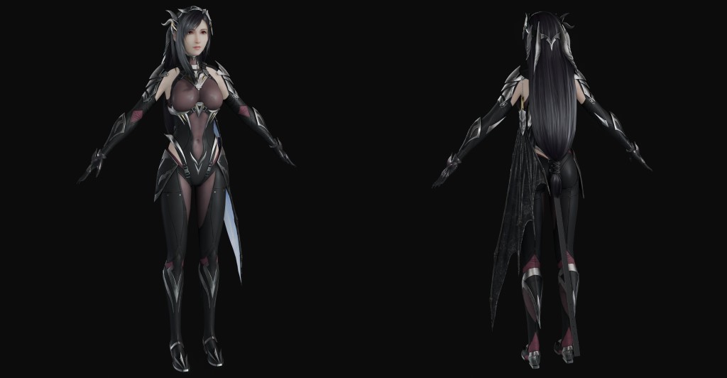 FF7 EC Tifa (Bahamut Suit) Premium for Blender 4.x