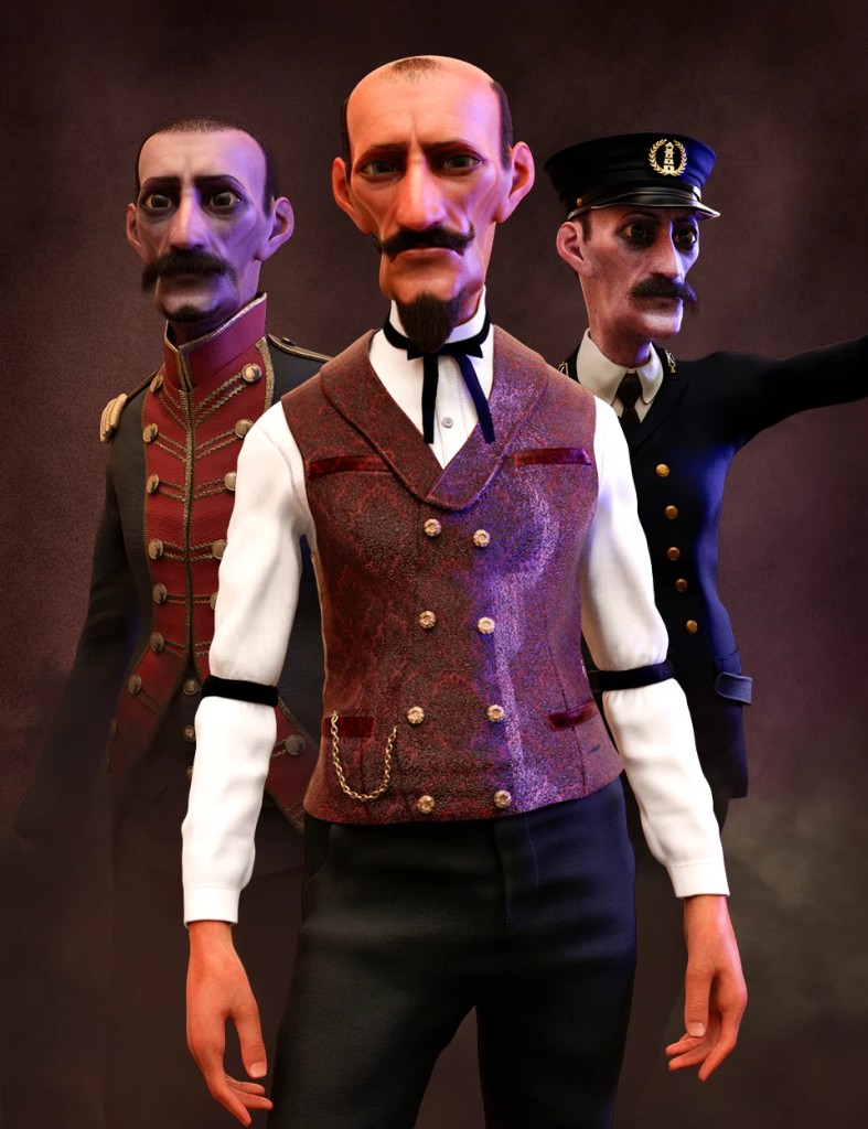 The Strange Man Characters and Hair Set for Genesis 8 Male