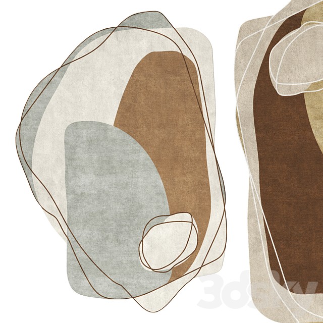 Kerros by Scott Group carpets in two color options: Celeste and Terracotta