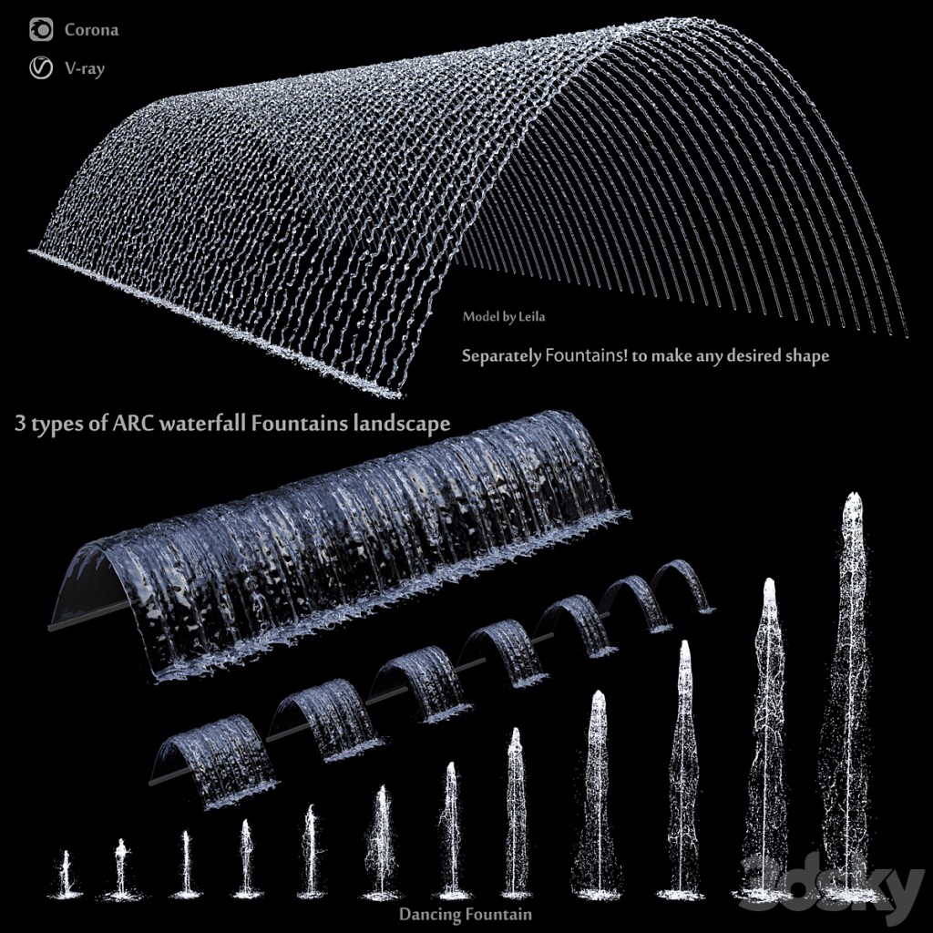 3 Types of Architectural Waterfall Fountains Water Feature for Landscape Design