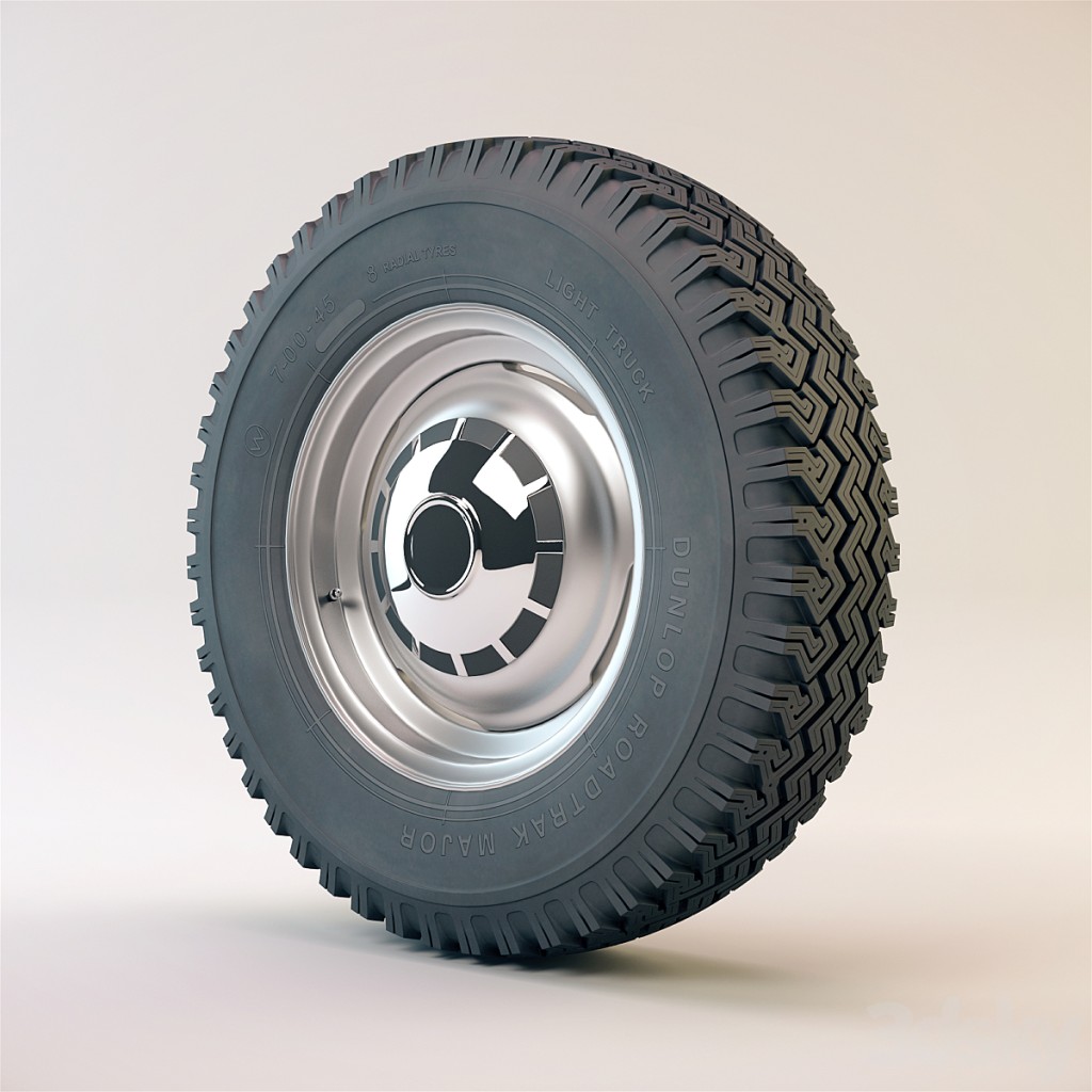 Wheel and tire Willys Rural