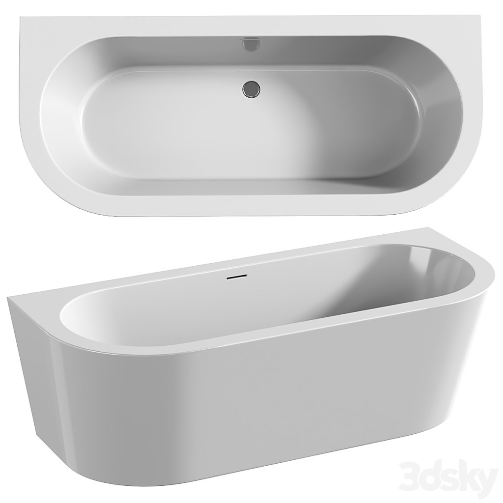 Tellkamp Solitär Wall back-to-wall bath