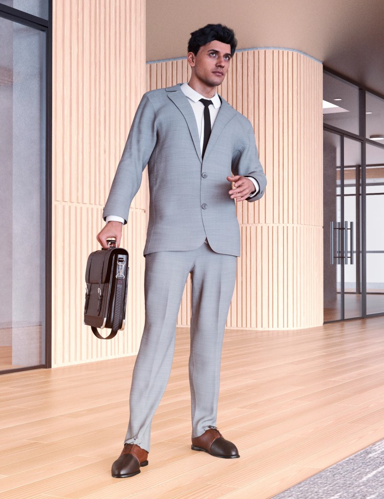 Office Professional Suit Toon for Genesis 9 Iray Texture Add-On