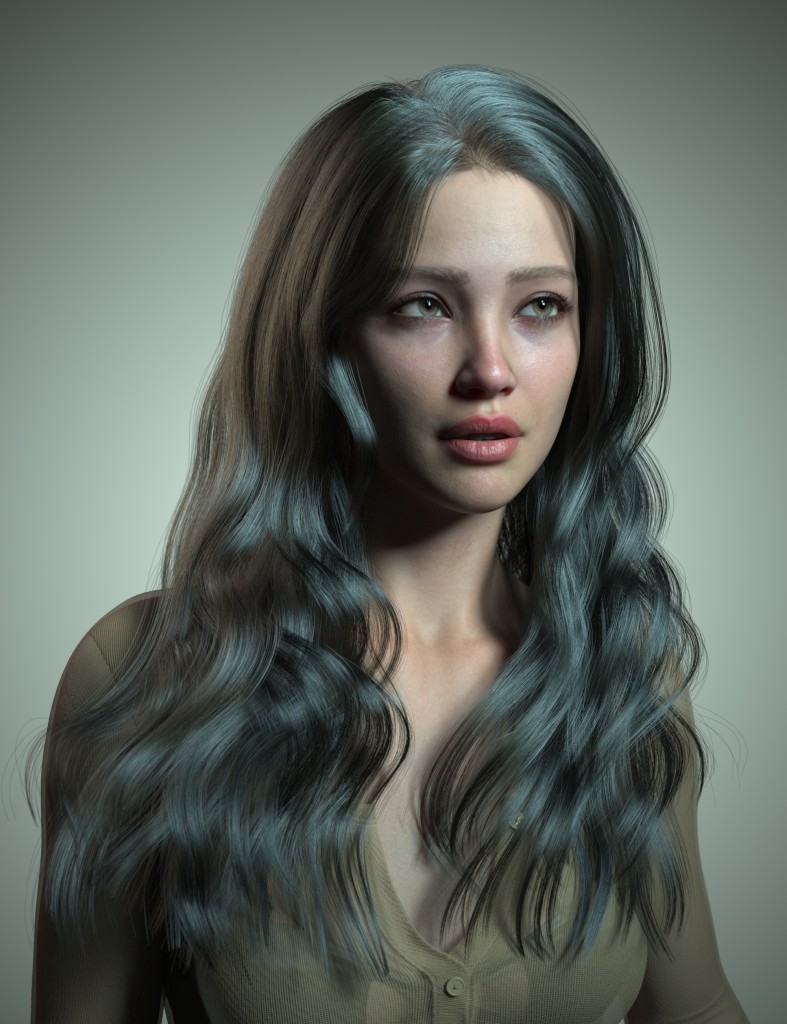 dForce Strand-Based FE With Dishevelled Hair for Genesis 9, 8, and 8.1
