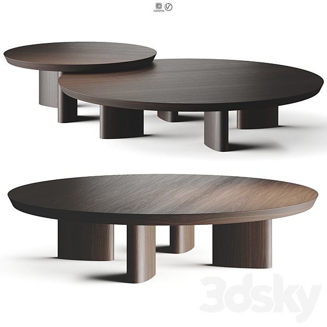 Poliform Adrien 2025 Wood Round Coffee Table