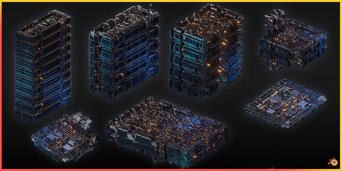 Procedural Sci-Fi Building Generator