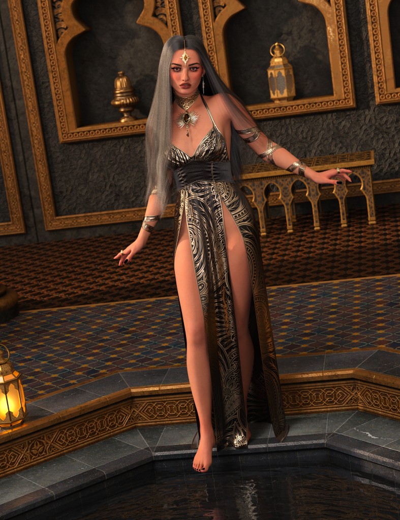 VERSUS – dForce Sunset Maxi Dress for Genesis 9 Add-On