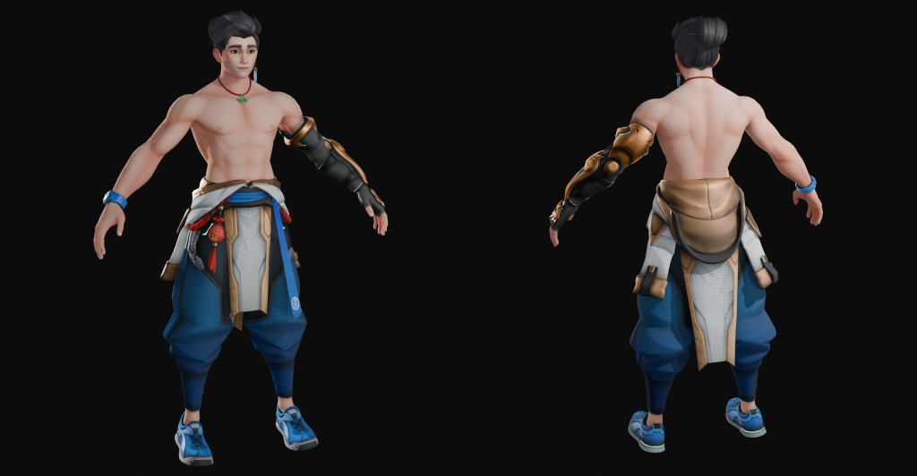 Wuyang (Shirtless MOD) Premium for Blender 4.x