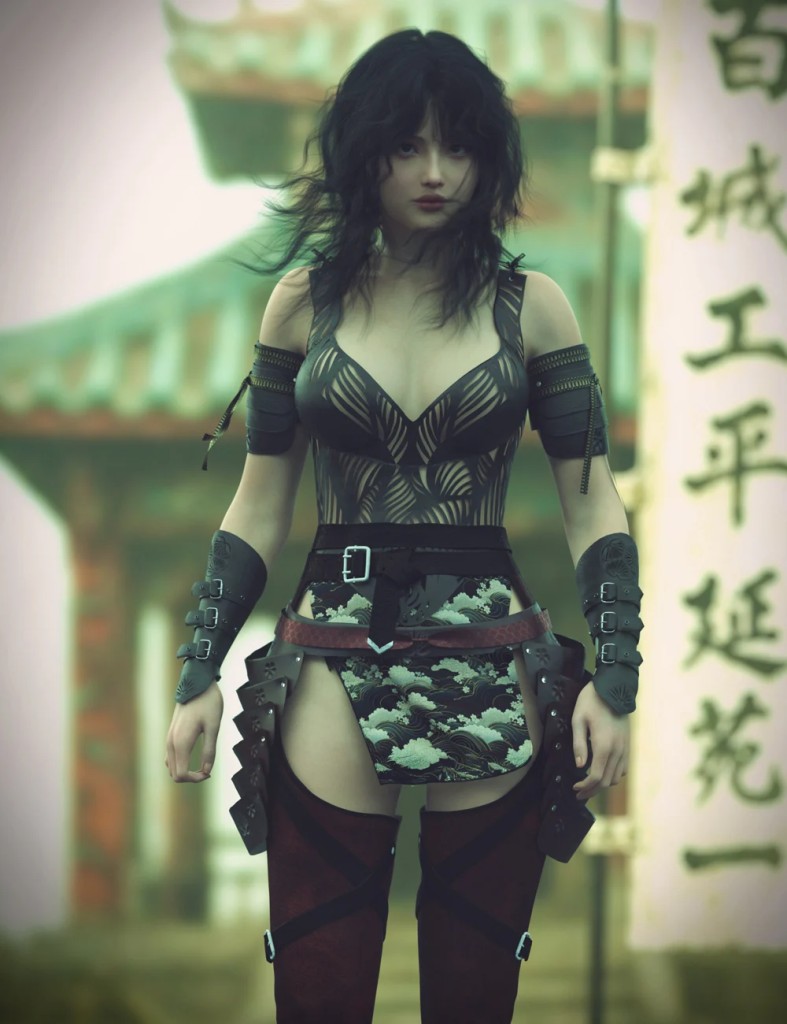 Kurohana dForce Outfit for Genesis 9