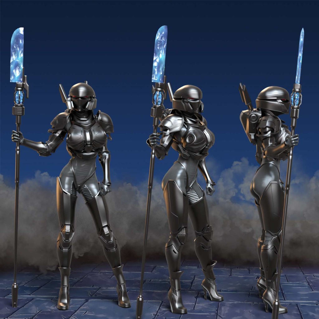 Abrion Lancer Heavy Armor Outfit for Genesis 8 and 8.1 Female
