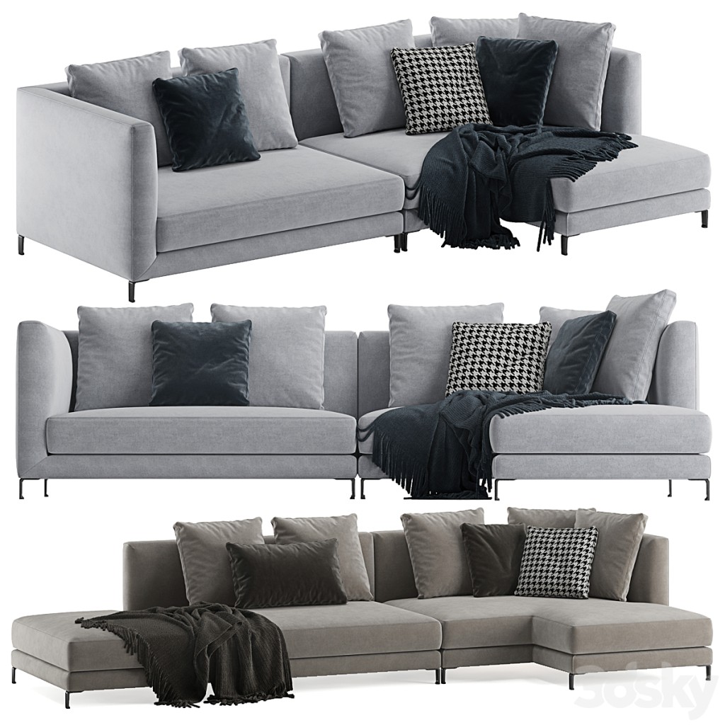 Minotti allen corner sofa