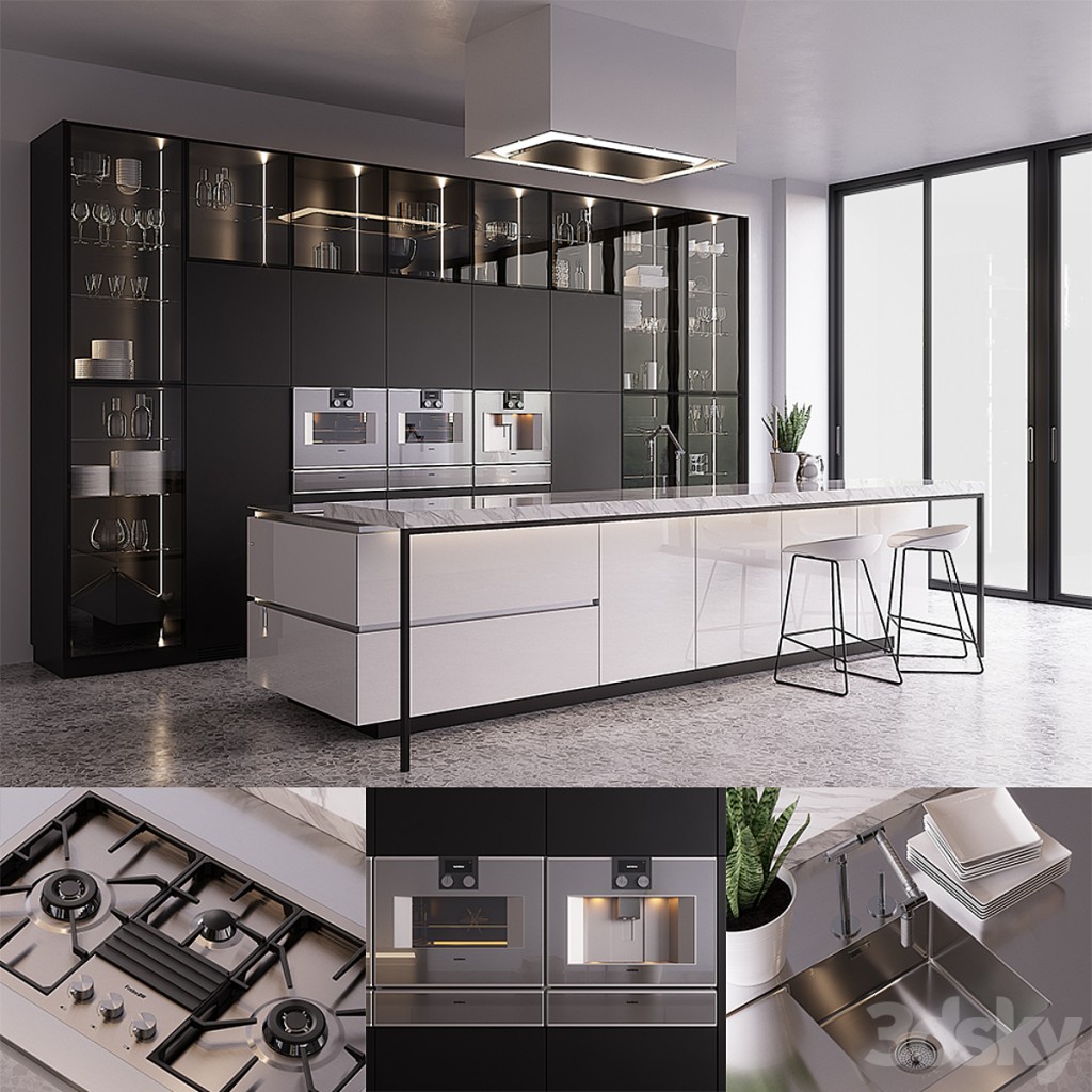 Kitchen Poliform Artex (vray GGX, corona PBR)