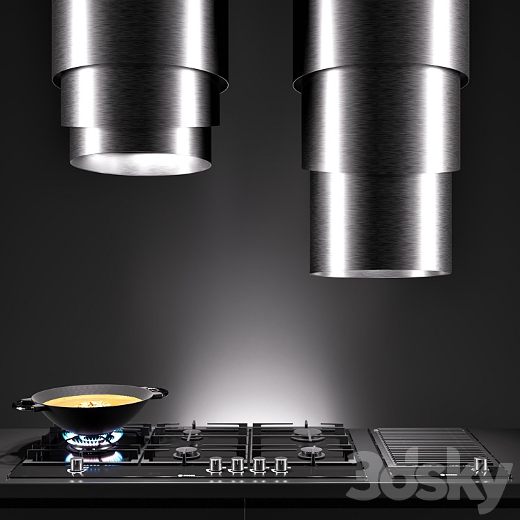 Gas hob Bosch, extractor FABER PAREO