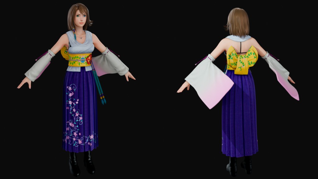Yuna (Summoner Dress) Premium for Blender 3