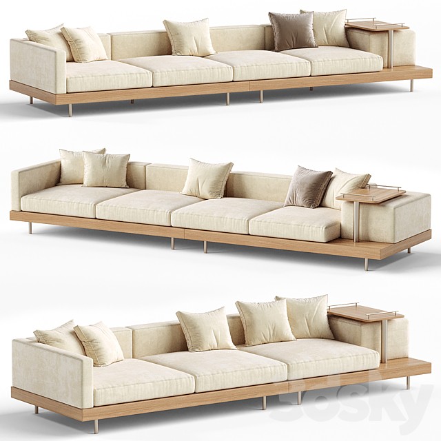 Japandi XXL Wooden Sofa 02