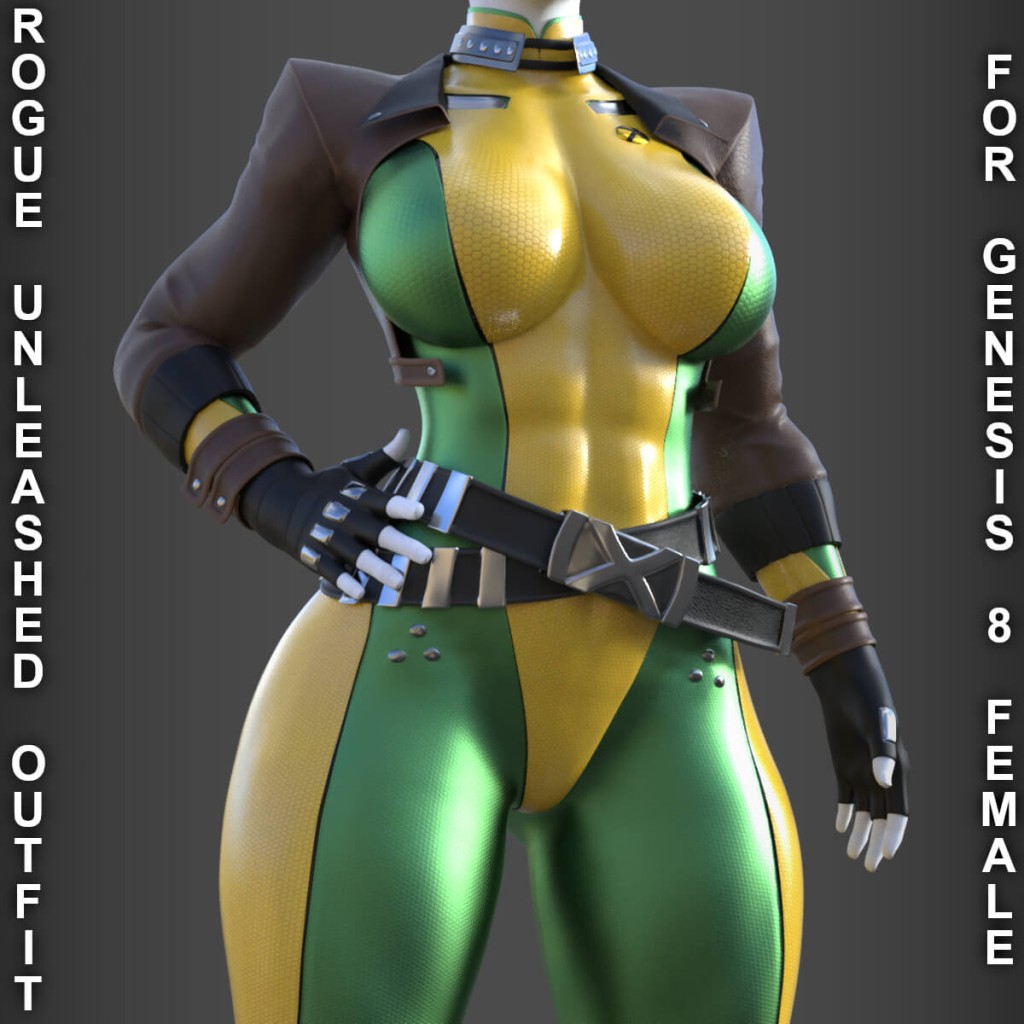 Rogue Unleashed Outfit for Genesis 8 Female