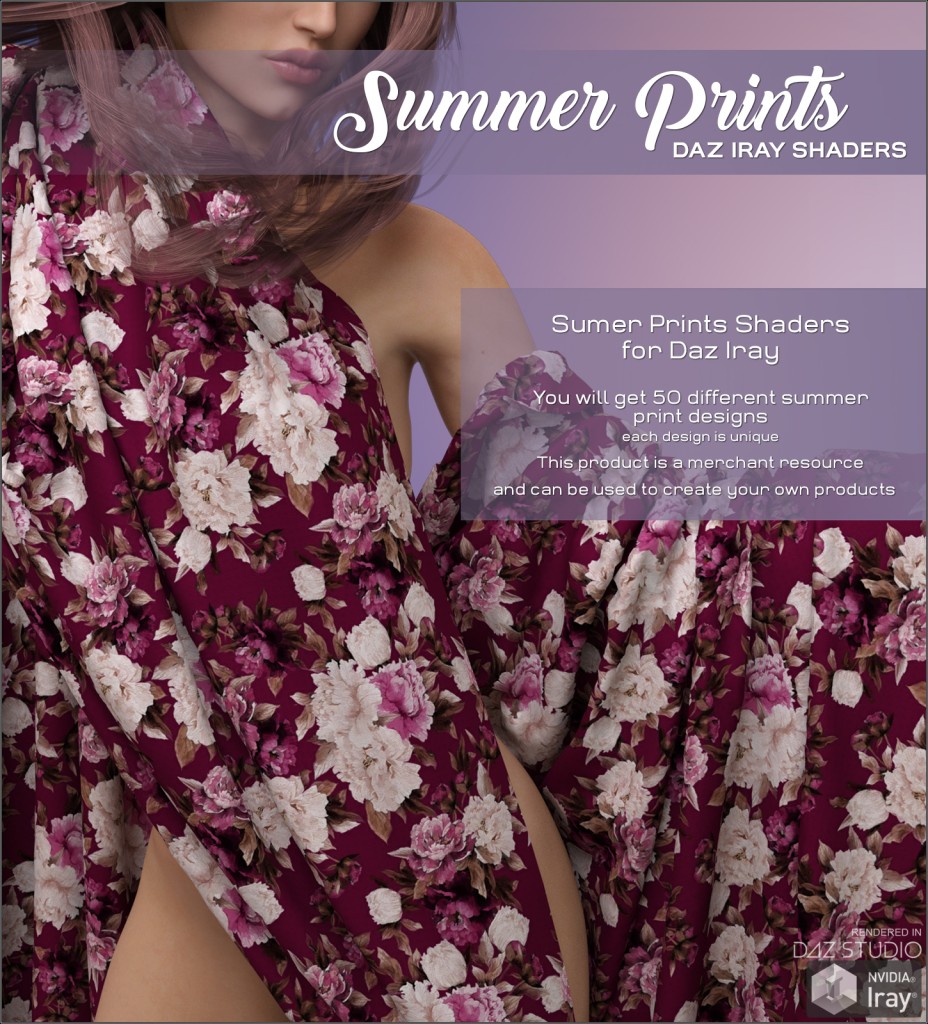 DAZ Iray - Summer Prints 2D Graphics Merchant Resources Atenais