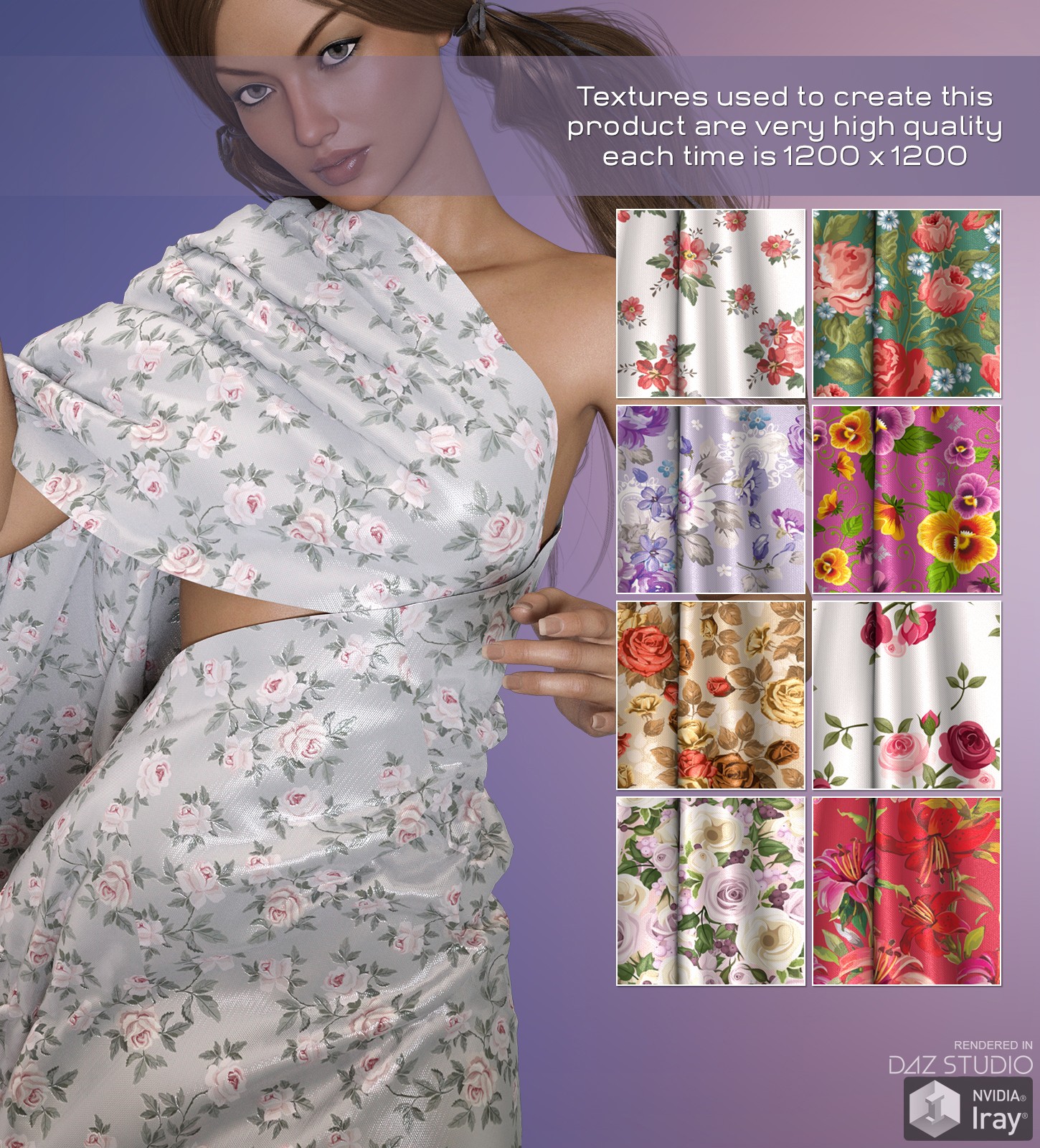 DAZ Iray - Summer Prints 2D Graphics Merchant Resources Atenais