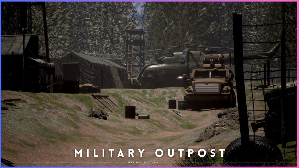 Deserted Military Outpost in the Forest Environment UE5.4