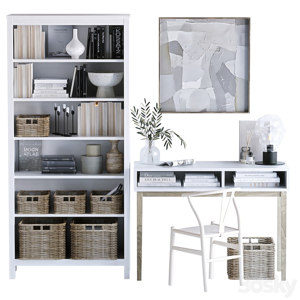 Desk with decorative filling