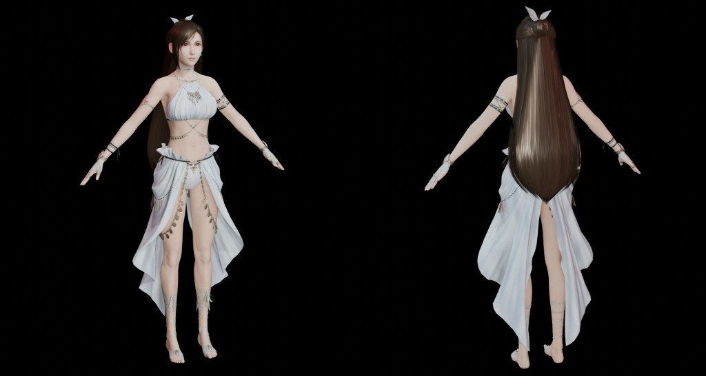 FF7 EC Tifa (Passion Mermaid) Basic for Blender 4.1