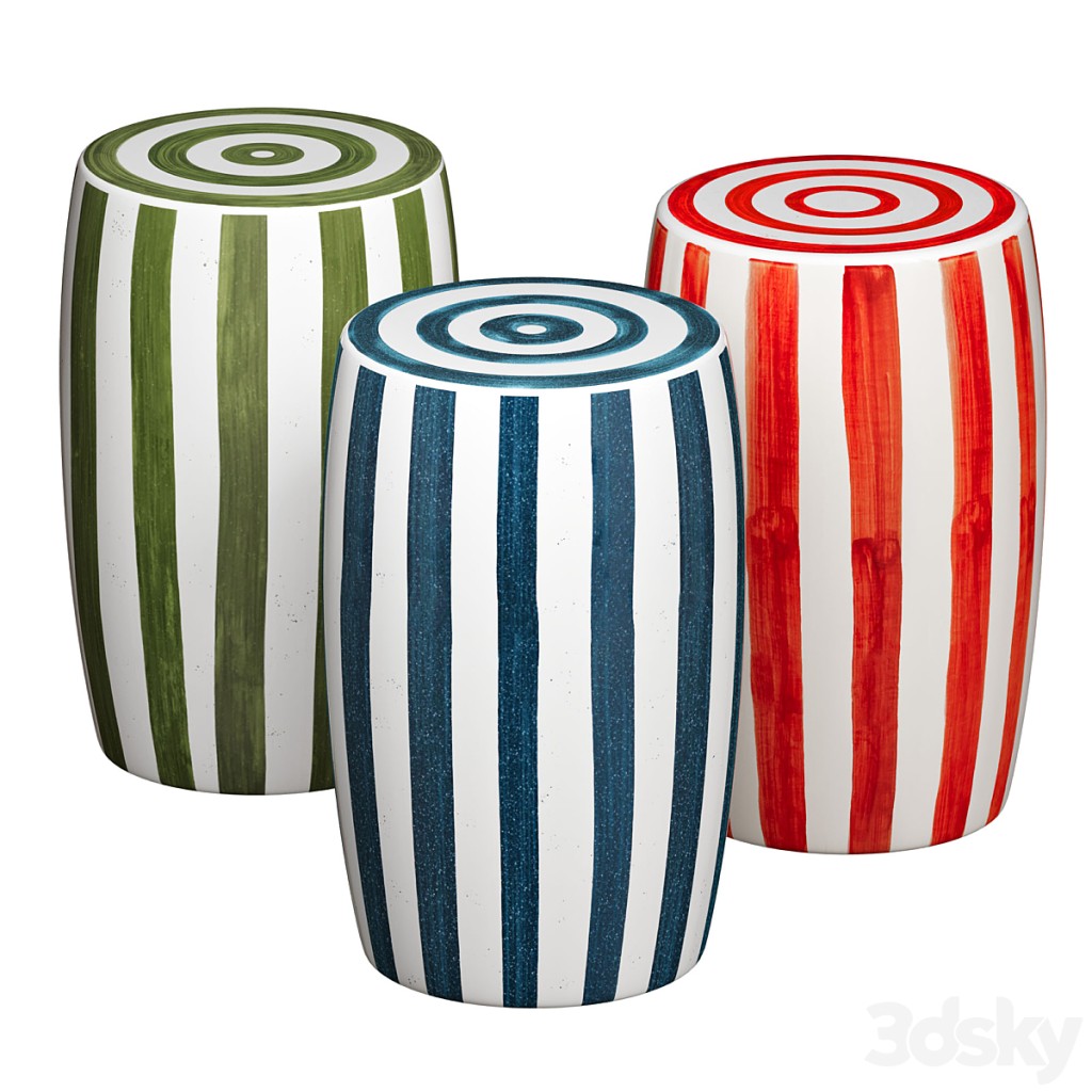 Oka Render Ceramic Stool