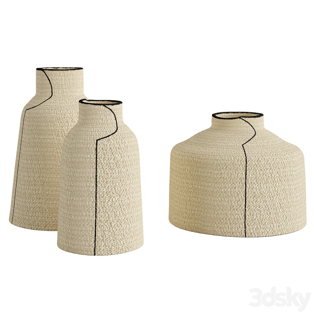 SET VASE ALGUES LIGNE